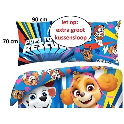 Paw Patrol Dekbedovertrek Duty Calls - 140 x 200 cm + 70 x 90 cm - Katoen