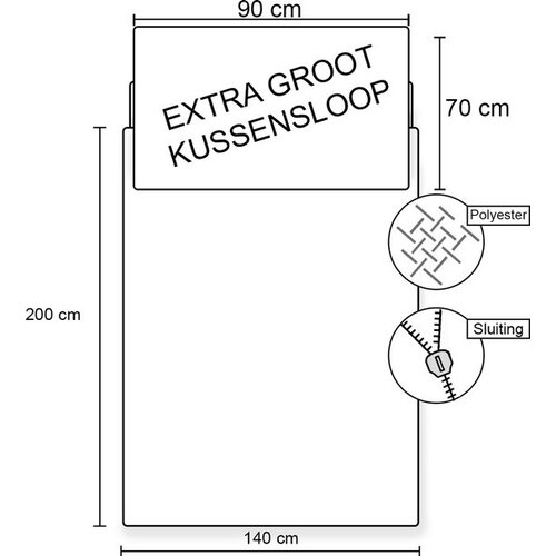 Wednesday Dekbedovertrek Nevermore - 140 x 200 + 70 x 90 cm - Polyester