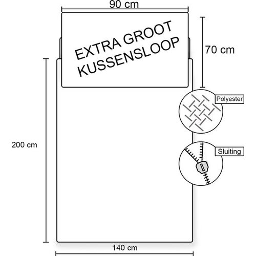 Squishmallows Dekbedovertrek Hug - 140 x 200 + 70 x 90 cm - Polyester