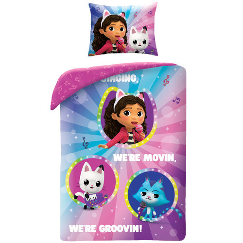 Dekbedovertrek, We're Groovin - 140 x 200 + 70 x 90 cm - Polyester