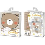 Cuddles BABY / Peuter dekbedovertrek, Beer - 100 x 135 cm / 40 x 60 cm - Katoen