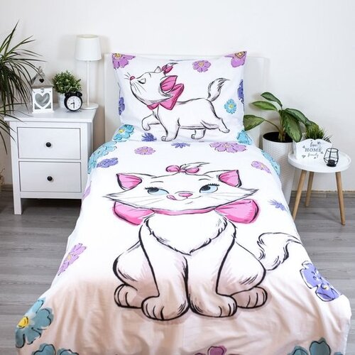 Disney Aristocats Dekbedovertrek, Flowers - 140 x 200 + 70 x 90 cm - Katoen