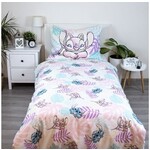 Disney Lilo & Stitch Dekbedovertrek, Leaves - Eenpersoons - 140 x 200 cm / 60 x 80 cm - Katoen