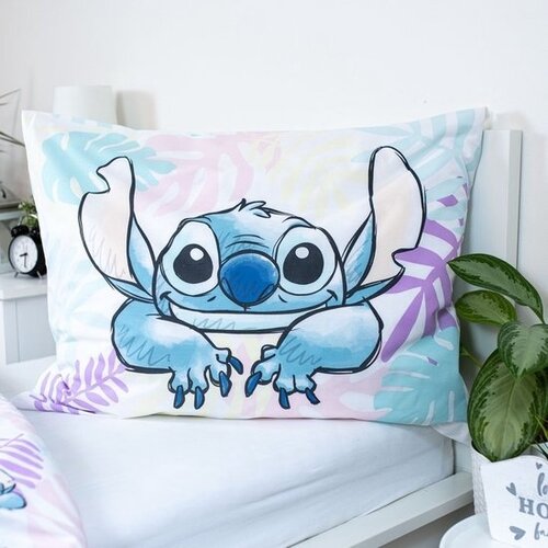 Disney Lilo & Stitch Dekbedovertrek, Leaves - Eenpersoons - 140 x 200 cm / 70 x 90 cm - Katoen