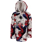 Spiderman Hoodie Fleece deken, Spider - Kind - One Size (7-14 jaar) - Polyester