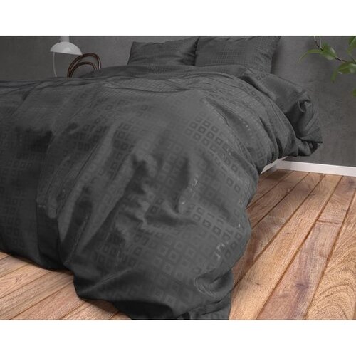 Sleeptime Dekbedovertrek - 240x200/260 + 2 kussenslopen 60x70 - Zwart - Lits-Jumeaux
