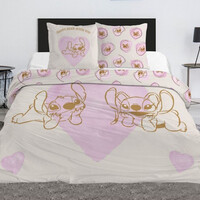 Disney Lilo & Stitch Dekbedovertrek Happy - 240 x 220 cm  + (2x) 65 x 63 cm - Polykatoen