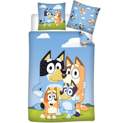 Bluey Dekbedovertrek Fun Family - 140 x 200 + 65 x 65 cm - Polykatoen