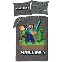 Minecraft Dekbedovertrek Sword - 140 x 200 + 70 x 90 cm - Polyester