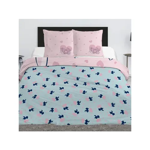Disney Lilo & Stitch Dekbedovertrek Love - 240 x 220 cm  + (2x) 65 x 63 cm - Polykatoen