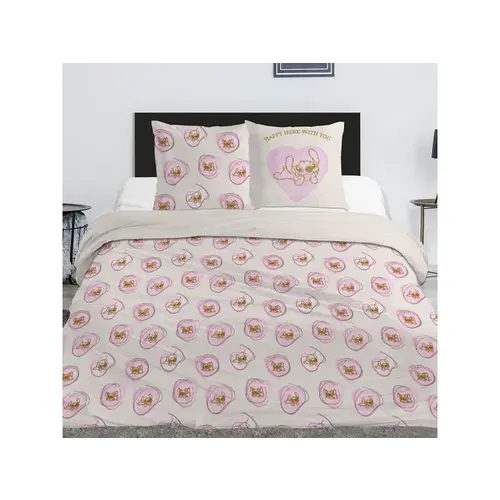 Disney Lilo & Stitch Dekbedovertrek Happy - 240 x 220 cm  + (2x) 65 x 63 cm - Polykatoen