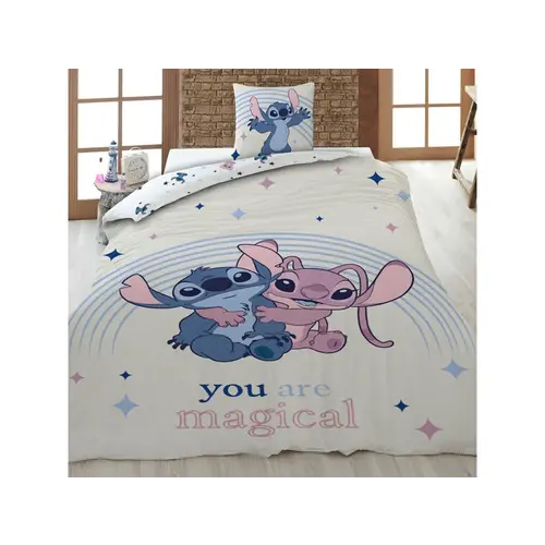 Disney Lilo & Stitch Dekbedovertrek Magical - 140 x 200 + 65 x 65 cm - Polykatoen