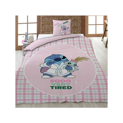 Disney Lilo & Stitch Dekbedovertrek Very Tired - 140 x 200 + 65 x 65 cm - Polykatoen
