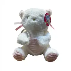 Koopman Kat Pluche 26cm Wit