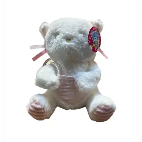 Koopman Kat Pluche 26cm Wit
