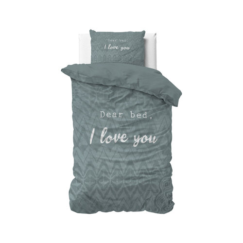 Sleeptime Dekbedovertrek I Love Bed Groen