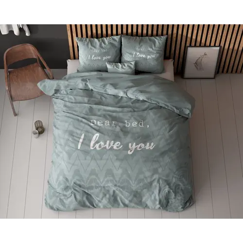Sleeptime Dekbedovertrek I Love Bed Groen