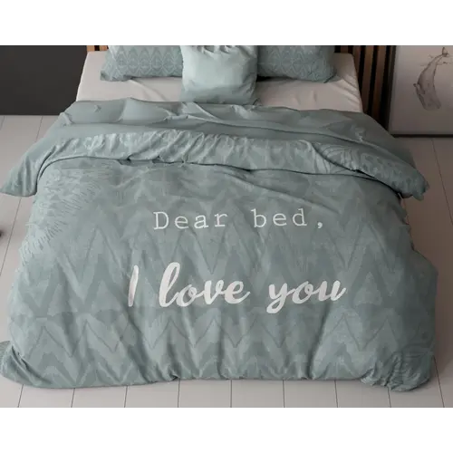 Sleeptime Dekbedovertrek I Love Bed Groen