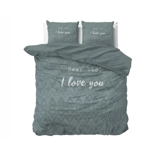 Sleeptime Dekbedovertrek I Love Bed Groen