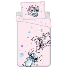 Disney Lilo & Stitch Dekbedovertrek, Universe - Eenpersoons - 140 x 200 cm / 70 x 90 cm - Katoen