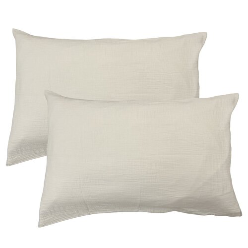 Matt & Rose Set Kussenslopen Naturel - (2x) Mousseline Katoen