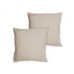 Matt & Rose Dekbedovertrek Naturel - 260 x 240 + 2x 65 x 65 cm - Gewassen Katoen