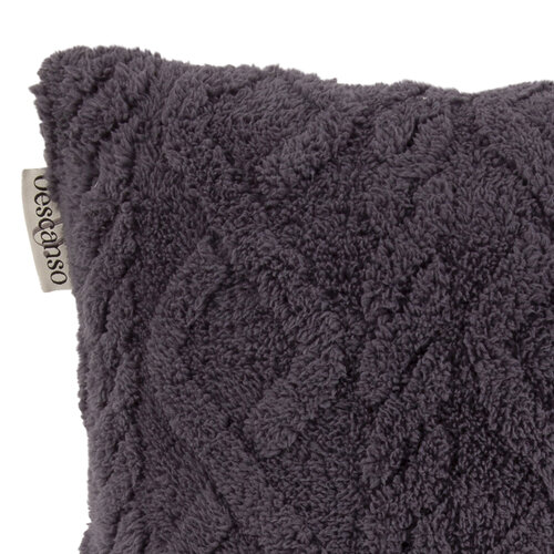 Descanso Gevuld kussen 1-40x40 jacquard  Descanso nr.0350 antraciet