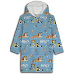 Bluey Hoodie Fleece deken Swim - Kind (3 - 6 jaar) - Polyester