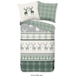 Good morning Bettbezug (Deutsche Version) Bjirk - flanel nr.30143 groen