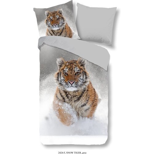 Good morning Bettbezug (Deutsche Version) Snow Tiger flanel nr.2424 grijs