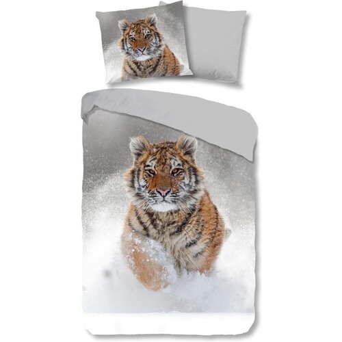 Good morning Bettbezug (Deutsche Version) Snow Tiger flanel nr.2424 grijs