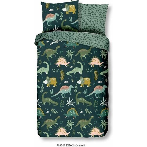 Good morning Bettbezug (Deutsche Version) Dinoho 135x200+1-80x80 flanel kids nr.7087 multi
