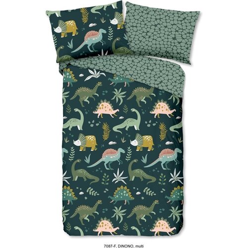 Good morning Bettbezug (Deutsche Version) Dinoho 135x200+1-80x80 flanel kids nr.7087 multi