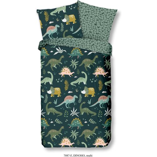 Good morning Bettbezug (Deutsche Version) Dinoho 135x200+1-80x80 flanel kids nr.7087 multi