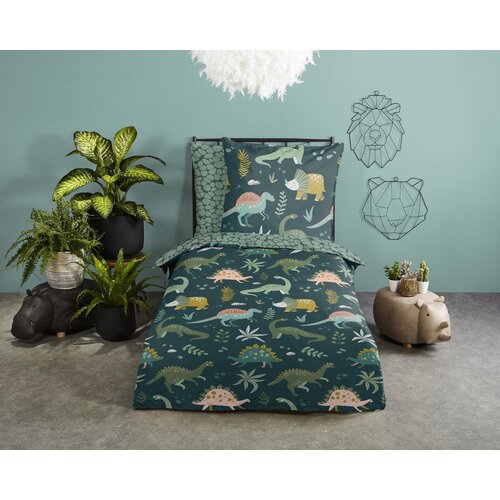 Good morning Dekbedovertrek - (Let op - Met extra grote sloop 70x90cm) Dinono flanel no.7087 multi