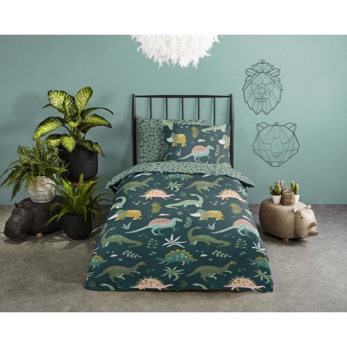 Good morning Dekbedovertrek - (Let op - Met extra grote sloop 70x90cm) Dinono flanel no.7087 multi