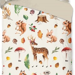 Good morning Dekbedovertrek Autumn - (Let op - Met extra grote sloop 70x90cm) flanel no.30526 multi