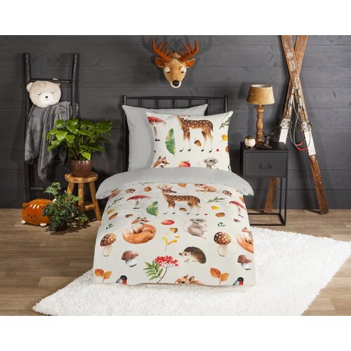 Good morning Dekbedovertrek Autumn - (Let op - Met extra grote sloop 70x90cm) flanel no.30526 multi