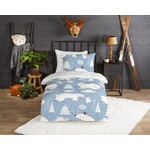 Good morning Dekbedovertrek - (Let op - Met extra grote sloop 70x90cm) Northpole - flanel no.30103 blauw
