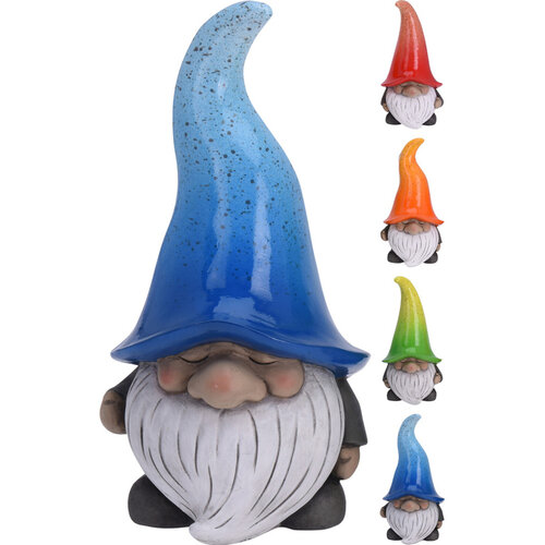 Koopman Set van 4 tuinkabouters gnooms met mutsen