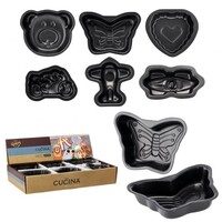 Koopman Bakvorm in 6 verschillende afbeeldingen antikleeflaag 12x10cm