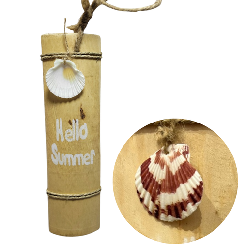 Koopman Tuindeco houten decohanger met schelp