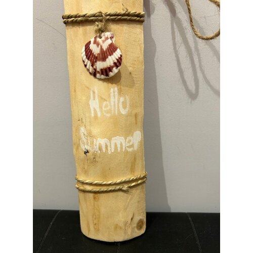 Koopman Hallo Zomer drijfhout decoratie plaquette