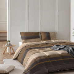 Sleeptime All-in one Lazy dekbed Marina Taupe 200 x 200 Met Kussenslopen