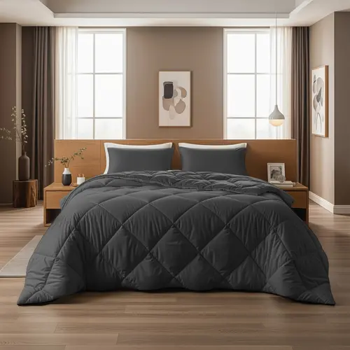 Sleeptime Lazy Dekbed Diamond Antraciet 200 x 200 Met Kussenslopen