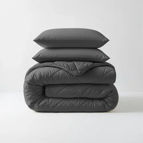 Sleeptime Lazy Dekbed Diamond Antraciet 200 x 200 Met Kussenslopen