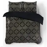 Sleeptime Dekbedovertrek Glamour Flanel Art Foil Zwart