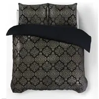 Sleeptime Dekbedovertrek Glamour Flanel Art Foil Zwart