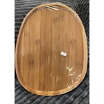 Koopman Houten dienblad van bamboe 38 cm x 28 cm - Donker
