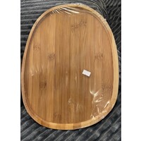 Koopman Houten dienblad van bamboe 38 cm x 28 cm - Donker
